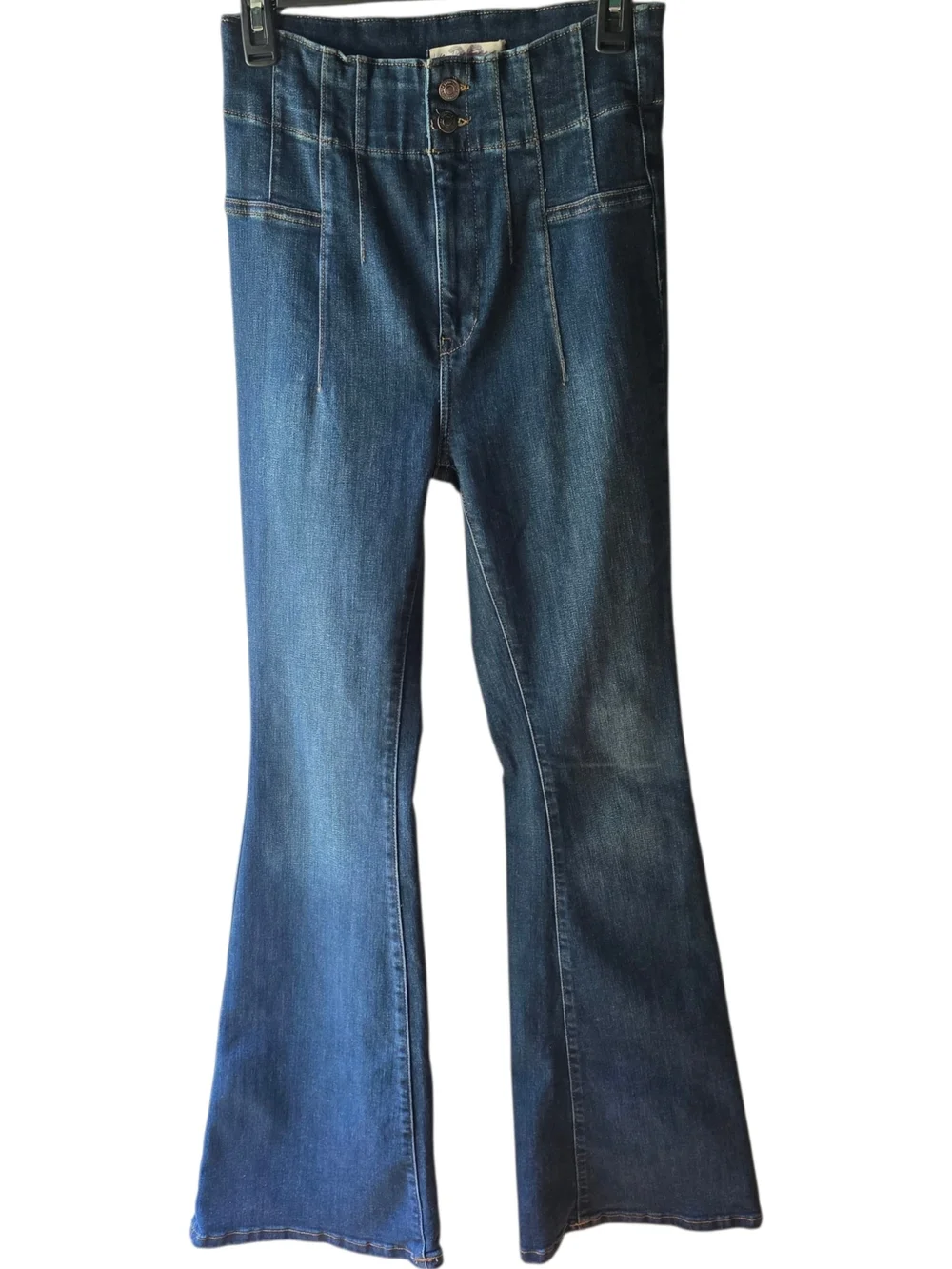We The Free Jayde Flare Jeans Size 28 High Rise Bell Bottom Boho Festival